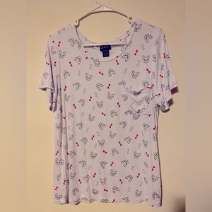 Dog and bone white short sleeve T-shirt, justify, size Medium jrs.